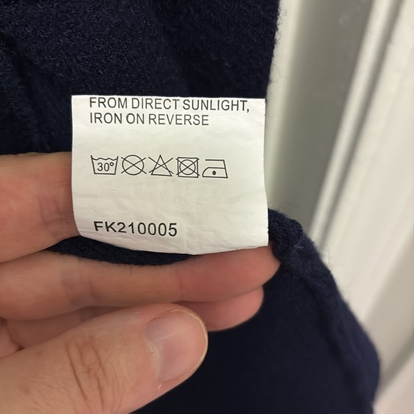 Women's Navy blue Open Front Cardigan Sweater - Picture 6 of 7